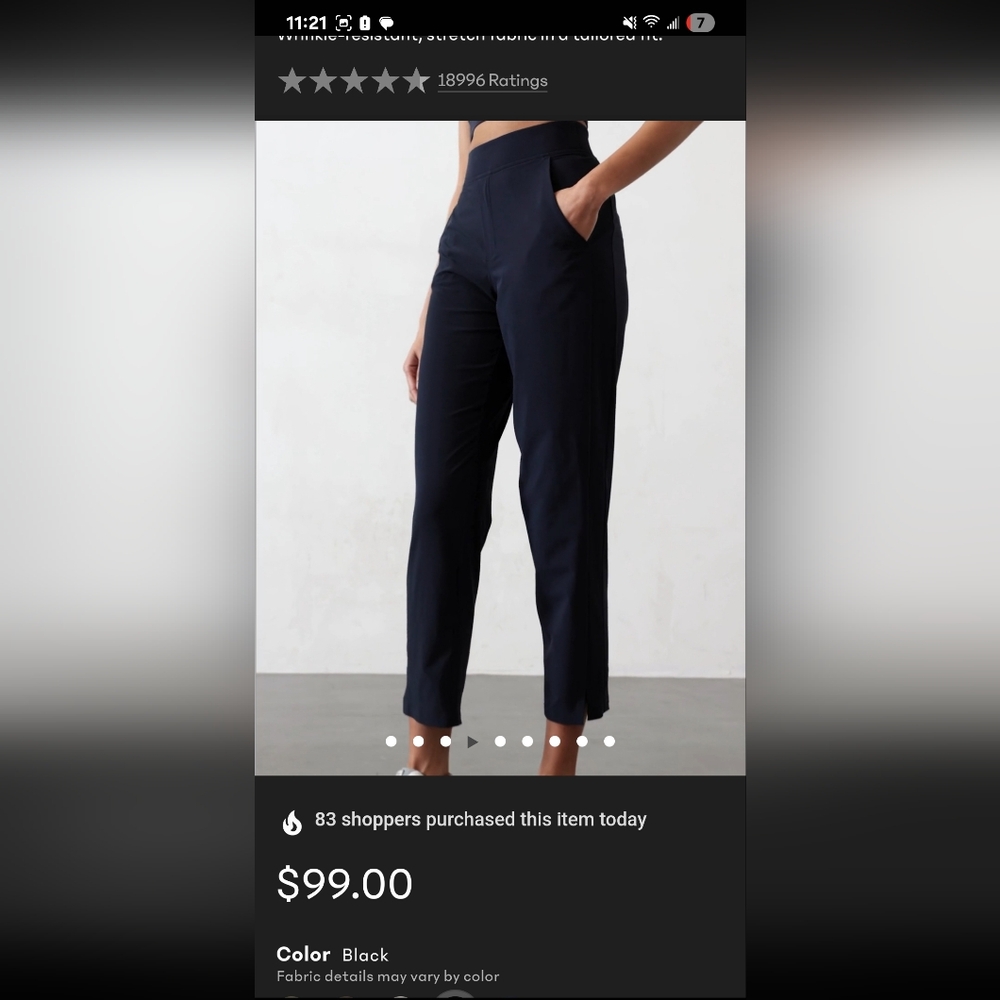 NWT Athleta Brooklyn Ankle Pant (#1) - Picture 2 of 5